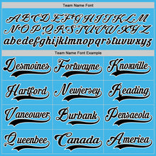 Load image into Gallery viewer, Custom Sky Blue Black-White Hockey Lace Neck Jersey