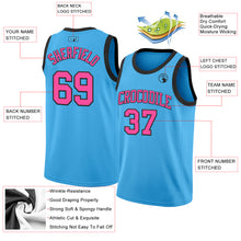 Charger l'image dans la galerie, Custom Sky Blue Pink-Black Authentic Basketball Jersey