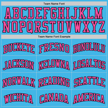 Charger l'image dans la galerie, Custom Sky Blue Pink-Black Authentic Basketball Jersey