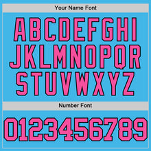 Charger l'image dans la galerie, Custom Sky Blue Pink-Black Authentic Basketball Jersey