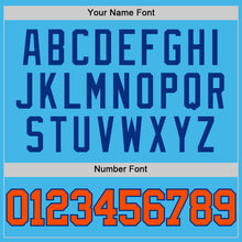 Charger l'image dans la galerie, Custom Sky Blue Orange-Royal Authentic Basketball Jersey