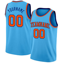 Charger l'image dans la galerie, Custom Sky Blue Orange-Royal Authentic Basketball Jersey