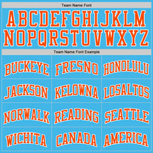 Charger l'image dans la galerie, Custom Sky Blue Orange-White Authentic Basketball Jersey