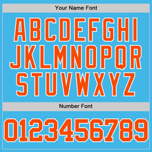 Charger l'image dans la galerie, Custom Sky Blue Orange-White Authentic Basketball Jersey