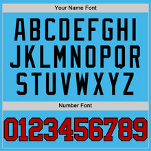 Load image into Gallery viewer, Custom Sky Blue Red-Black Authentic Basketball Jersey