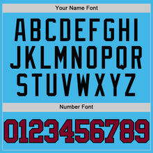 Charger l'image dans la galerie, Custom Sky Blue Maroon-Black Authentic Basketball Jersey