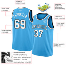 Загрузить изображение в средство просмотра галереи, Custom Sky Blue White-Black Authentic Basketball Jersey