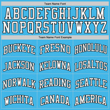 Загрузить изображение в средство просмотра галереи, Custom Sky Blue White-Black Authentic Basketball Jersey