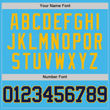 Charger l'image dans la galerie, Custom Sky Blue Navy-Gold Authentic Basketball Jersey