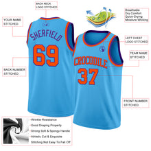 Charger l'image dans la galerie, Custom Sky Blue Orange-Purple Authentic Basketball Jersey