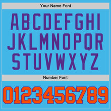 Charger l'image dans la galerie, Custom Sky Blue Orange-Purple Authentic Basketball Jersey