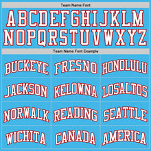 Загрузить изображение в средство просмотра галереи, Custom Sky Blue White-Red Authentic Basketball Jersey