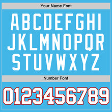 Загрузить изображение в средство просмотра галереи, Custom Sky Blue White-Red Authentic Basketball Jersey