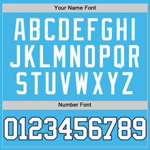 Laden Sie das Bild in den Galerie-Viewer, Custom Sky Blue White-Navy Authentic Basketball Jersey