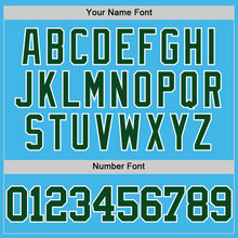 Загрузить изображение в средство просмотра галереи, Custom Sky Blue Green-White Authentic Basketball Jersey