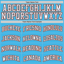 Charger l'image dans la galerie, Custom Sky Blue White Navy-Orange Authentic Basketball Jersey