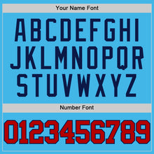 Загрузить изображение в средство просмотра галереи, Custom Sky Blue Red-Navy Authentic Basketball Jersey