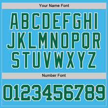 Загрузить изображение в средство просмотра галереи, Custom Sky Blue Kelly Green-White Authentic Basketball Jersey