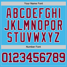 Charger l'image dans la galerie, Custom Sky Blue Maroon-White Authentic Basketball Jersey