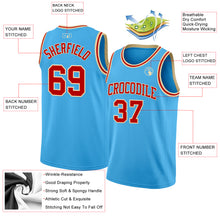 Charger l'image dans la galerie, Custom Sky Blue Red-Cream Authentic Basketball Jersey