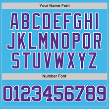 Загрузить изображение в средство просмотра галереи, Custom Sky Blue Purple-White Authentic Basketball Jersey