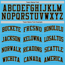 Загрузить изображение в средство просмотра галереи, Custom Sky Blue Black-Old Gold Authentic Basketball Jersey