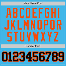 Charger l'image dans la galerie, Custom Sky Blue Black-Orange Authentic Basketball Jersey