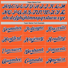 Charger l'image dans la galerie, Custom Orange Navy-White Authentic Sleeveless Baseball Jersey