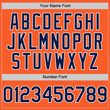 Charger l'image dans la galerie, Custom Orange Navy-White Authentic Sleeveless Baseball Jersey
