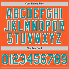 Charger l'image dans la galerie, Custom Orange Teal-White Authentic Sleeveless Baseball Jersey