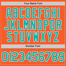 Laden Sie das Bild in den Galerie-Viewer, Custom Orange Aqua-White Authentic Sleeveless Baseball Jersey