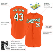 Charger l'image dans la galerie, Custom Orange White-Kelly Green Authentic Sleeveless Baseball Jersey