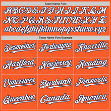 Laden Sie das Bild in den Galerie-Viewer, Custom Orange White-Navy Authentic Sleeveless Baseball Jersey