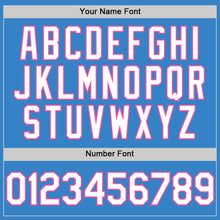 Load image into Gallery viewer, Custom Powder Blue White-Pink Authentic Sleeveless Baseball Jersey