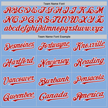 Charger l'image dans la galerie, Custom Light Blue Red-White Authentic Sleeveless Baseball Jersey