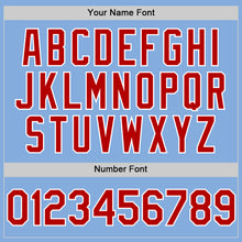 Charger l'image dans la galerie, Custom Light Blue Red-White Authentic Sleeveless Baseball Jersey