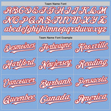 Charger l'image dans la galerie, Custom Light Blue White-Red Authentic Sleeveless Baseball Jersey
