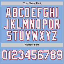 Charger l'image dans la galerie, Custom Light Blue White-Red Authentic Sleeveless Baseball Jersey