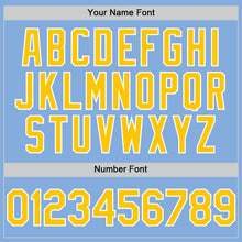 Charger l'image dans la galerie, Custom Light Blue Yellow-White Authentic Sleeveless Baseball Jersey