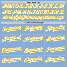 Charger l'image dans la galerie, Custom Light Blue White-Yellow Authentic Sleeveless Baseball Jersey