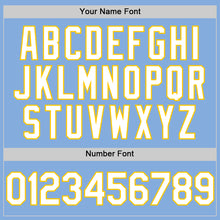 Charger l'image dans la galerie, Custom Light Blue White-Yellow Authentic Sleeveless Baseball Jersey