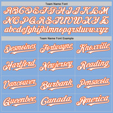 Charger l'image dans la galerie, Custom Light Blue White-Orange Authentic Sleeveless Baseball Jersey