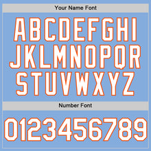 Charger l'image dans la galerie, Custom Light Blue White-Orange Authentic Sleeveless Baseball Jersey