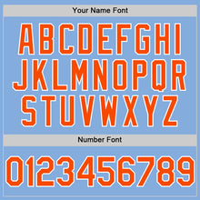 Load image into Gallery viewer, Custom Light Blue Orange-White Authentic Sleeveless Baseball Jersey
