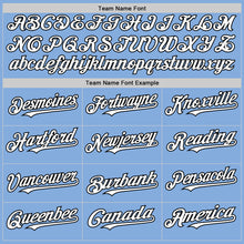 Laden Sie das Bild in den Galerie-Viewer, Custom Light Blue White-Black Authentic Sleeveless Baseball Jersey