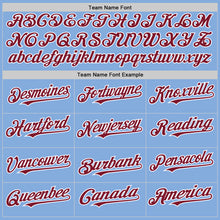 Charger l'image dans la galerie, Custom Light Blue Crimson-White Authentic Sleeveless Baseball Jersey