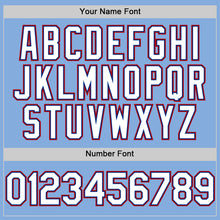 Laden Sie das Bild in den Galerie-Viewer, Custom Light Blue Royal-Red Authentic Sleeveless Baseball Jersey