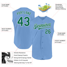 Charger l'image dans la galerie, Custom Light Blue Kelly Green-White Authentic Sleeveless Baseball Jersey