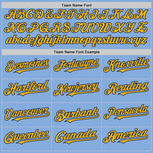 Charger l'image dans la galerie, Custom Light Blue Navy-Gold Authentic Sleeveless Baseball Jersey