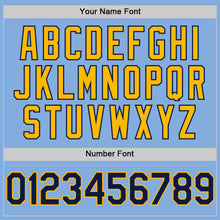 Charger l'image dans la galerie, Custom Light Blue Navy-Gold Authentic Sleeveless Baseball Jersey